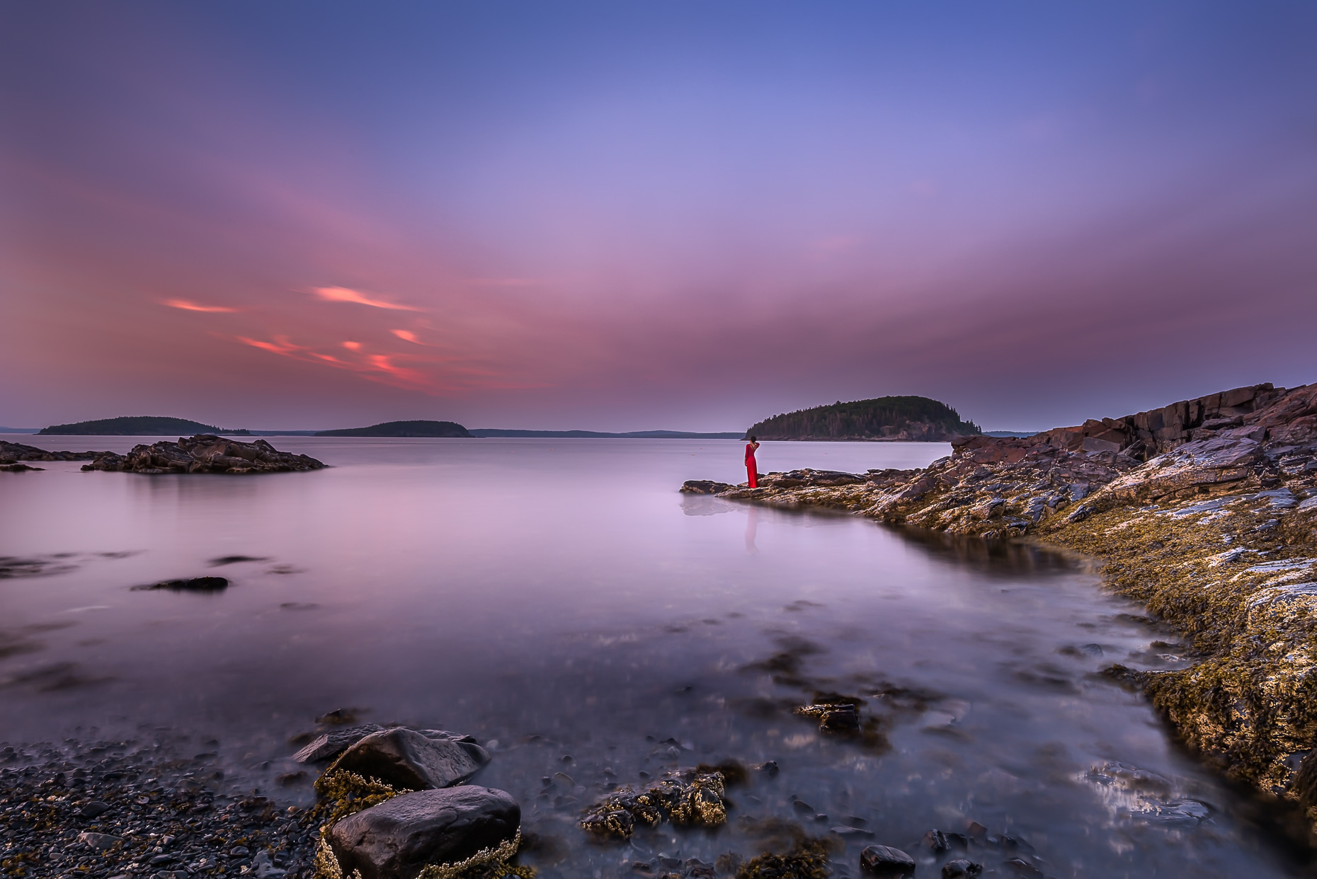 Lady in Red, Bar Harbor
