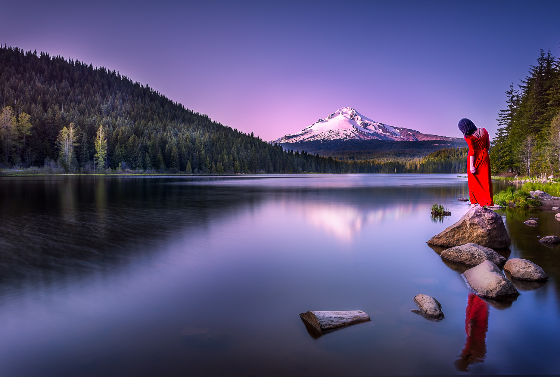 Lady in Red, Trillium Lake